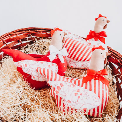 gallina-stoffa-rossa-decorazione-pasqua