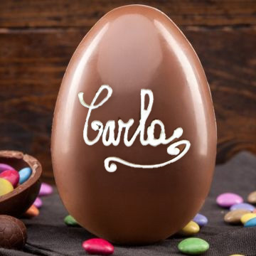 Uovo di Pasqua Artigianale Personalizzato con Nome e Messaggio - Olalla