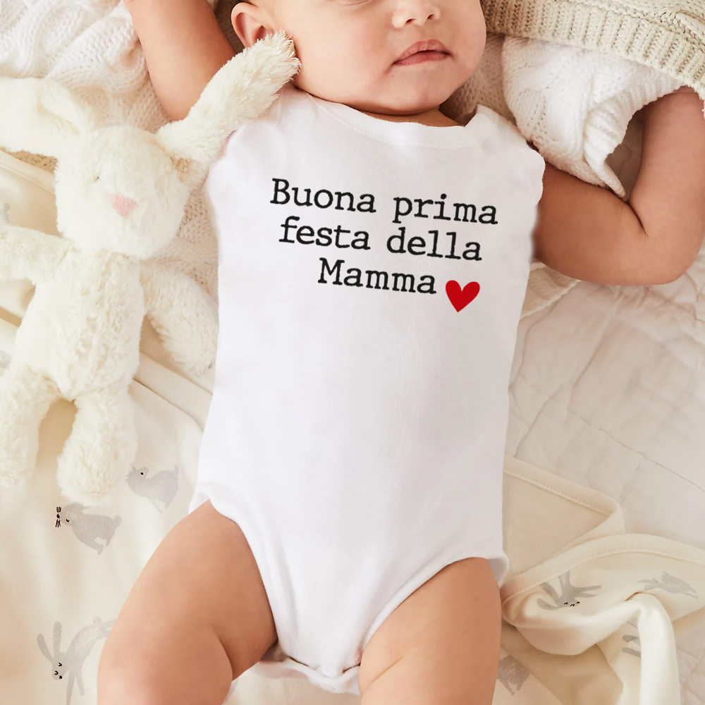 Felice 1st Festa della Mamma BIANCO BABY GROW Body Canotta Mamme Giorno Regalo 