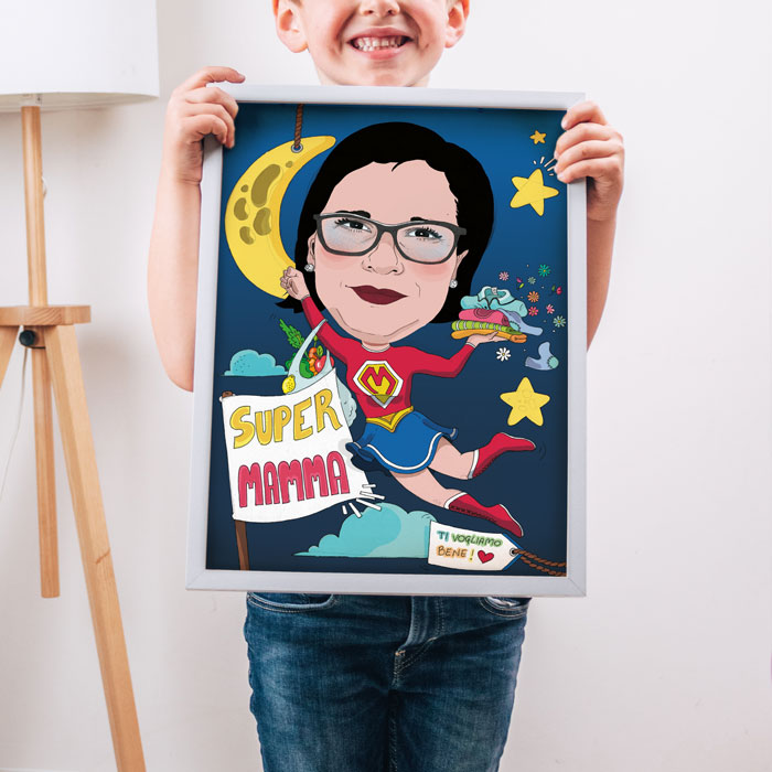 T-Shirt Festa Della Mamma Puzzletee Supermamma - Idea Regalo Divertente In Cotone