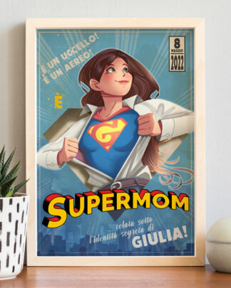illustrazione-personalizzata-supermamma-eroe-festa-mamma