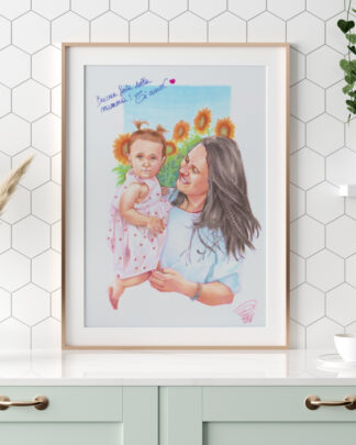 illustrazione-personalizzata-supermamma-eroe-festa-mamma-acquerello