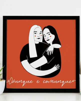 illustrazione-personalizzata-amiche-regalo-frase