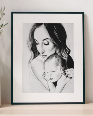 ritratto-matita-mamma-personalizzato-regalo