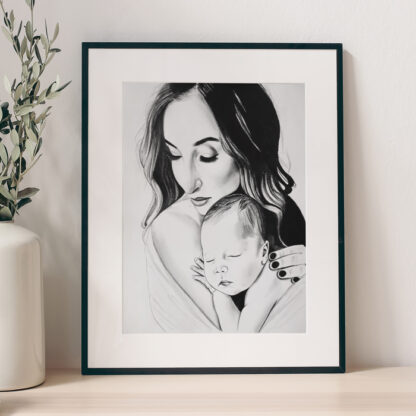 ritratto-matita-mamma-personalizzato-regalo