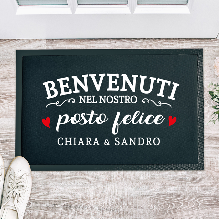 Zerbino Benvenuti nella Nostra Casa Personalizzabile con Frase e Nomi -  Idea Regalo Convivenza Casa Nuova