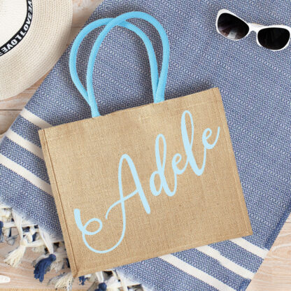 Borsa da Mare in Juta Personalizzata con Nome - immagine 5