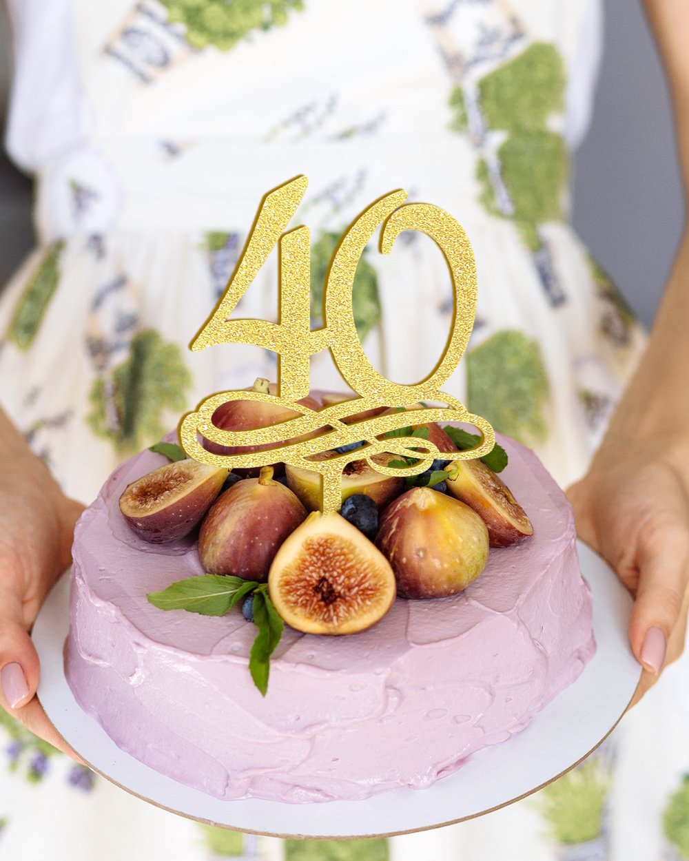 Cake Topper Personalizzato Con Numero degli Anni e Decoro - Decorazione  Torta Compleanno