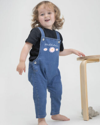 salopette-bambini-personalizzata-abiti-vestiti-baby-infanzia-margherite-tuta-jeans