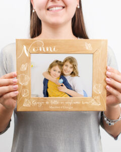 Portafoto Nonni Cornice Legno Per Nonna 10x15cm - Regalo