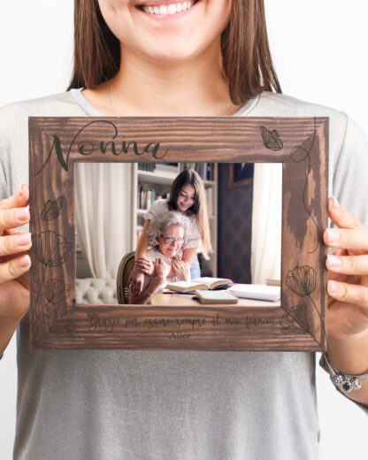 Cornice Portafoto In Legno 10x15 Cm – Bicolore, Da Tavolo O Parete, Idea Regalo Per Decorazione Casa