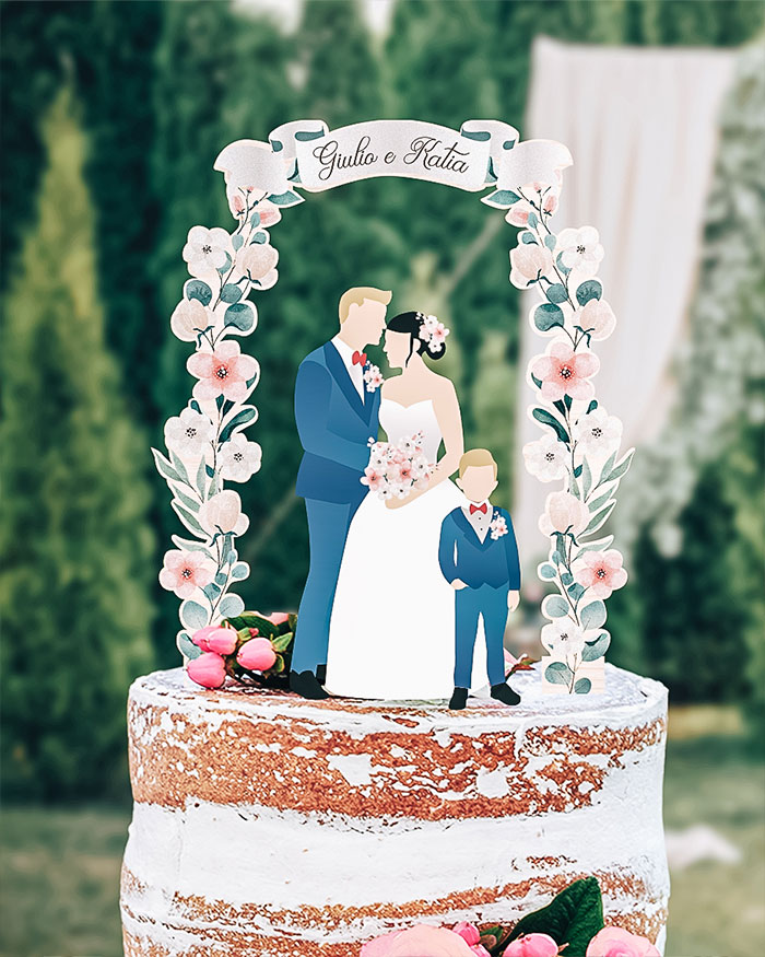 Cake topper sposi con Ciak - per torte divertenti