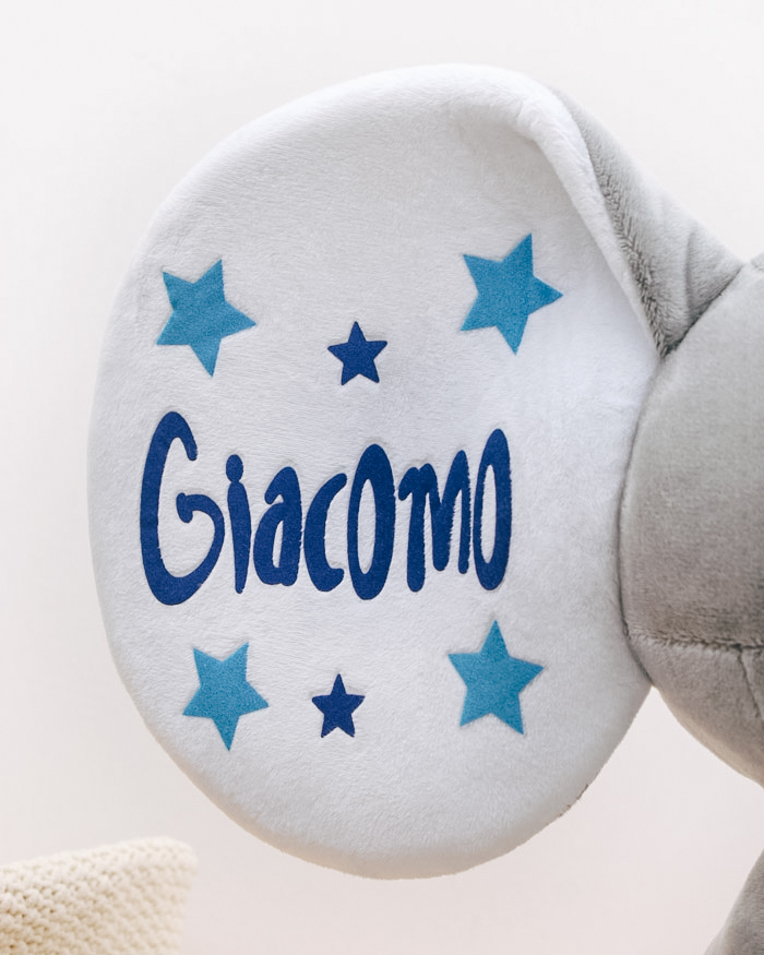 Doudou Et Compagnie - Pantino Elefante Grigio 30 Cm Colori Savana - Regalo Nascita Con Garanzia
