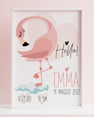 quadro-nascita-rosa-regalo-bambina-fenicottero