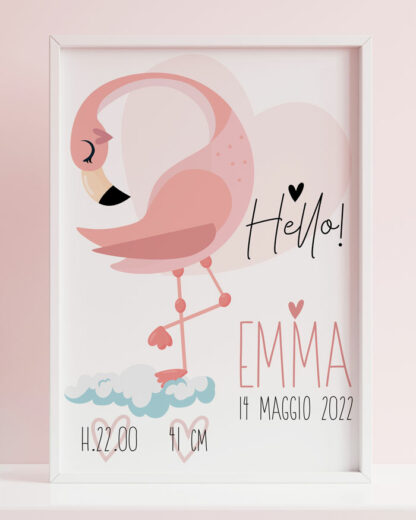 quadro-nascita-rosa-regalo-bambina-fenicottero