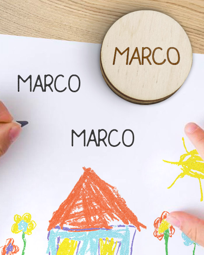 Timbro Personalizzato per Bambini con Nome - Idea Regalo Scuola