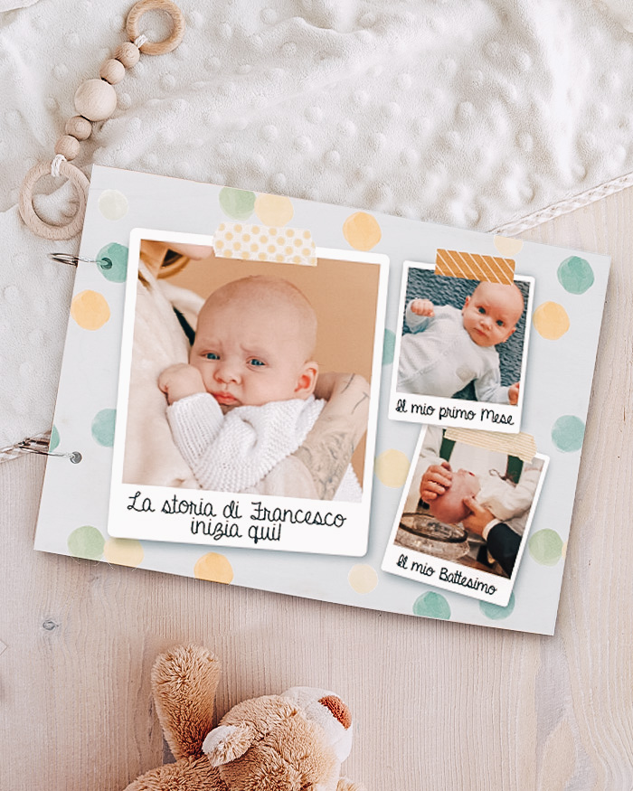 ALBUM FOTOGRAFICO FOTO ARTIGIANALE NOME PERSONALIZZABILE REGALO NASCITA  BAMBINA