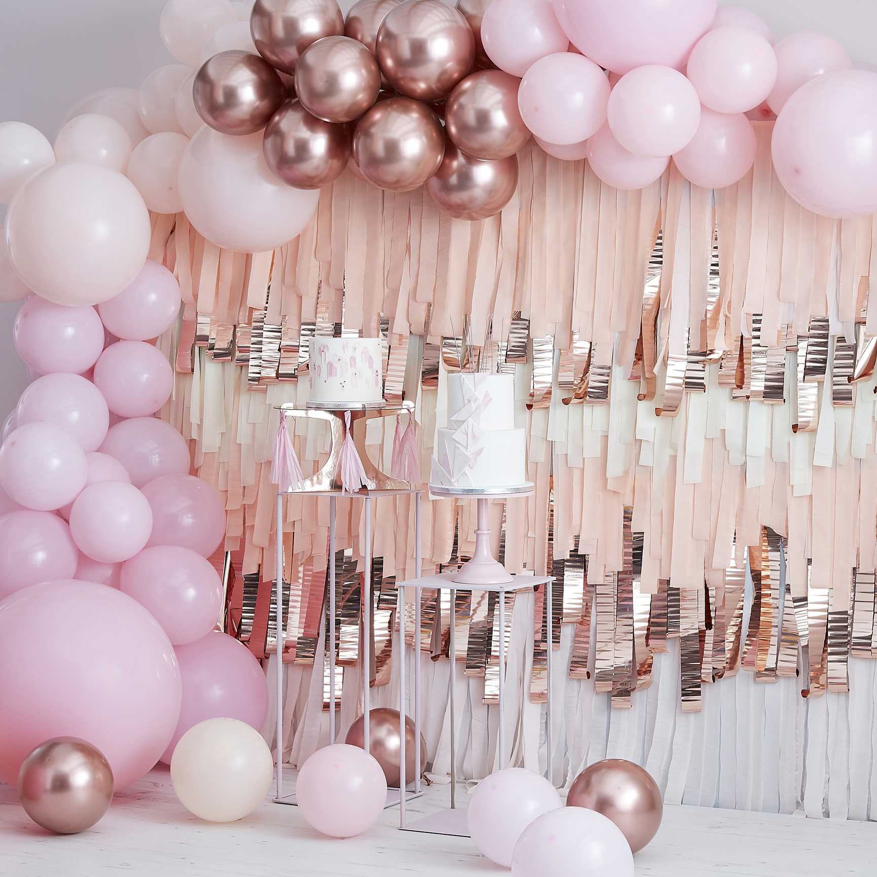 Arco di Palloncini Rosegold - Idea Decorazione Compleanno