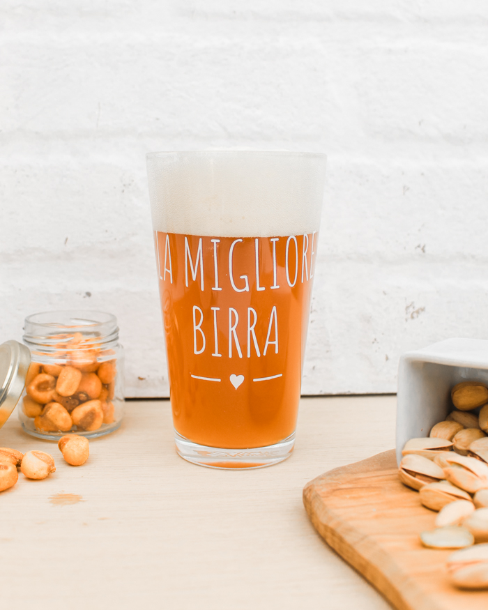 Bicchiere in Vetro per Birra La Migliore Birra - Idea Regalo Casa