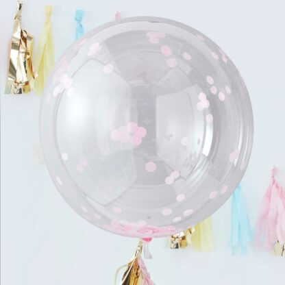 palloncino-sfera-trasparente-coriandolo-rosa-babyshower-1