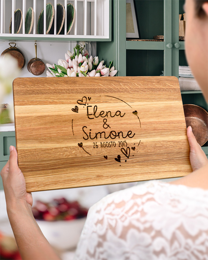 Tela Impronte Digitali Per Matrimonio – Guestbook Personalizzato Con Nomi E Data, 50x50 Cm