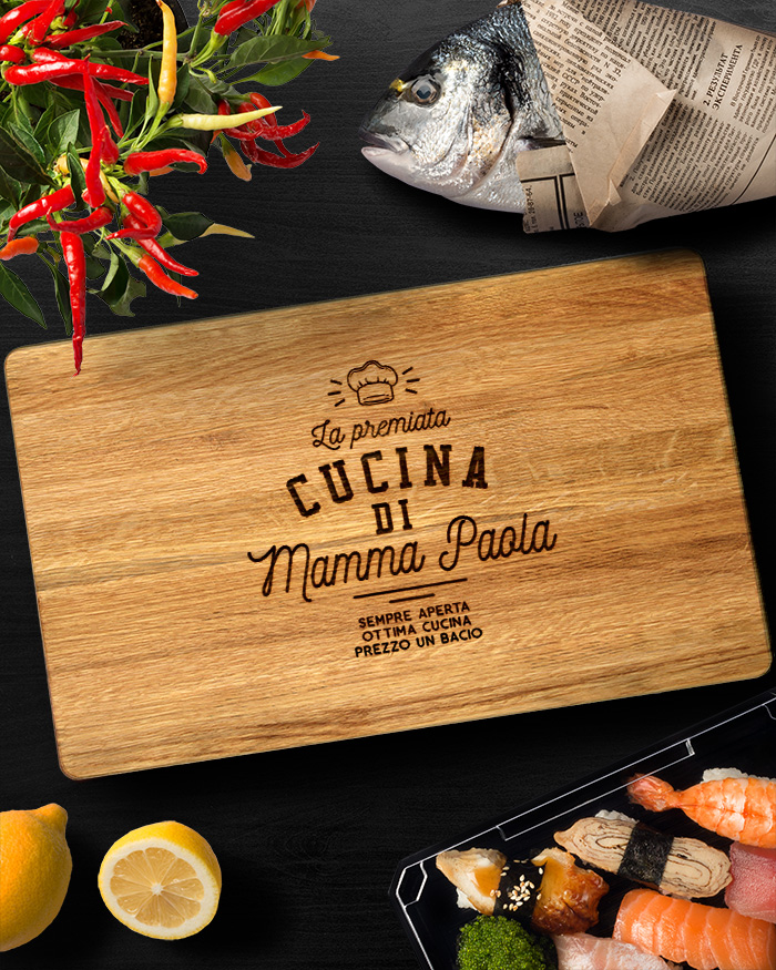 Tagliere Personalizzato con Scritta La Premiata Cucina di - Idea Regalo  Lei, Lui