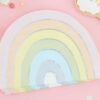 16 Tovaglioli Piccoli a Righe, Pois e Quadretti Arcobaleno • Eventi di