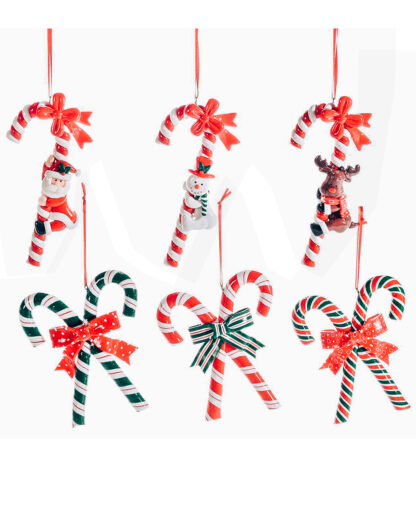 decorazioni-albero-bastoncino-rosso-verde-set
