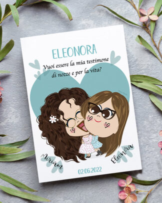 quadretto-caricatura-cartoon-simpatico-testimone-donna