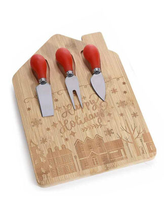 set-formaggio-tagliere-natale-legno-casetta-3-coltelli