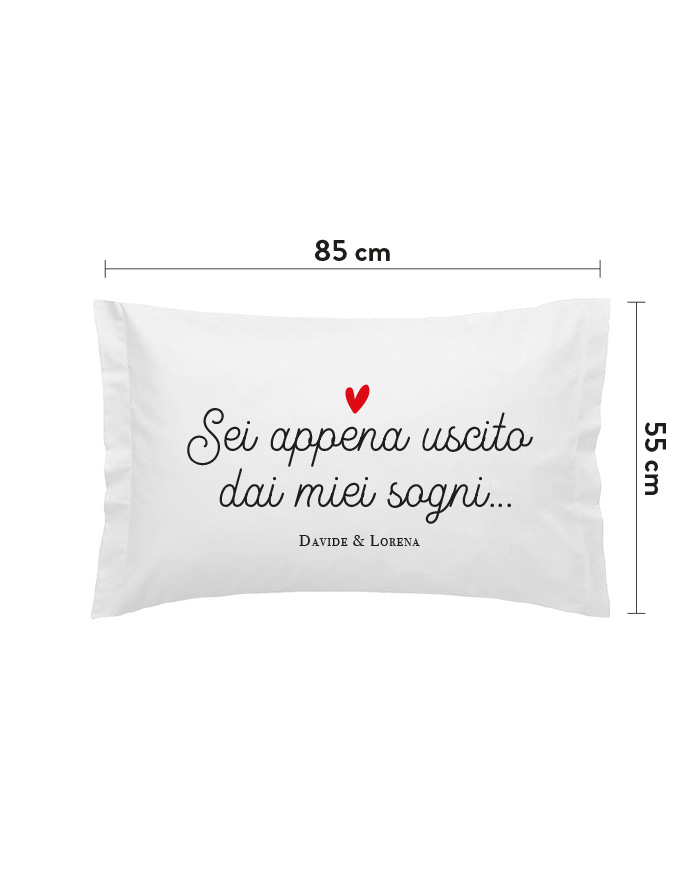 Coppia di Federe Personalizzate con Dedica e Nome - Idea Regalo San  Valentino per Lui e Lei, Idea Regalo Casa Nuova, Anniversario