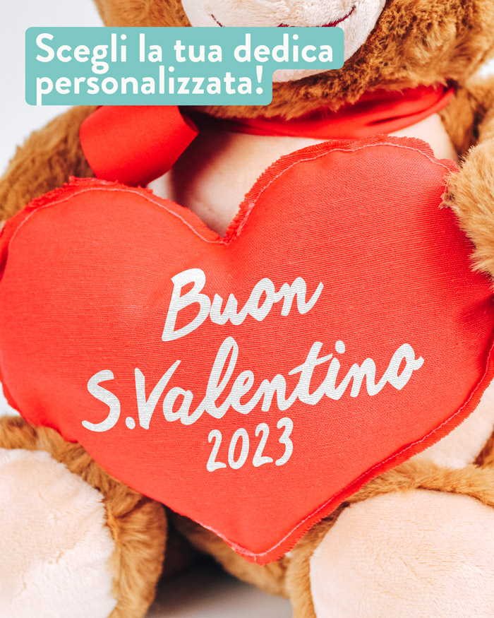 Orsetto di Peluche I Love You con Morbido Cuore Rosso Personalizzabile  con Dedica e Nomi di Lui e Lei. Idea Regalo Romantica San Valentino per  Lei, per Lui