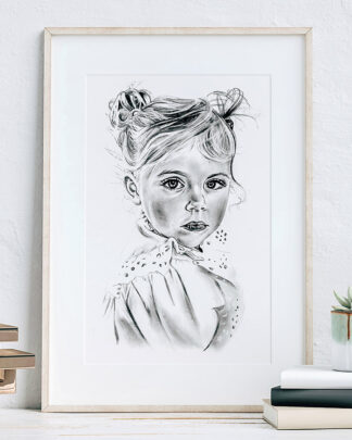 ritratto-bambina-realo-personalizzato-compleanno-comunione
