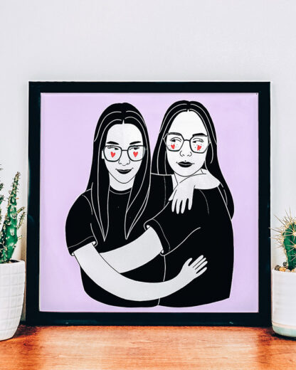 ritratto-personalizzato-caricatura-regalo-amiche