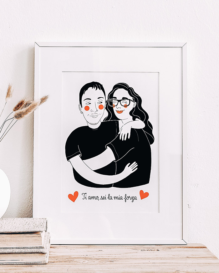 Ritratto Digitale Stilizzato di Coppia Personalizzato a Partire dalla Tua  Foto, Illustrazione Personalizzata - Idea Regalo per San Valentino o  Anniversario