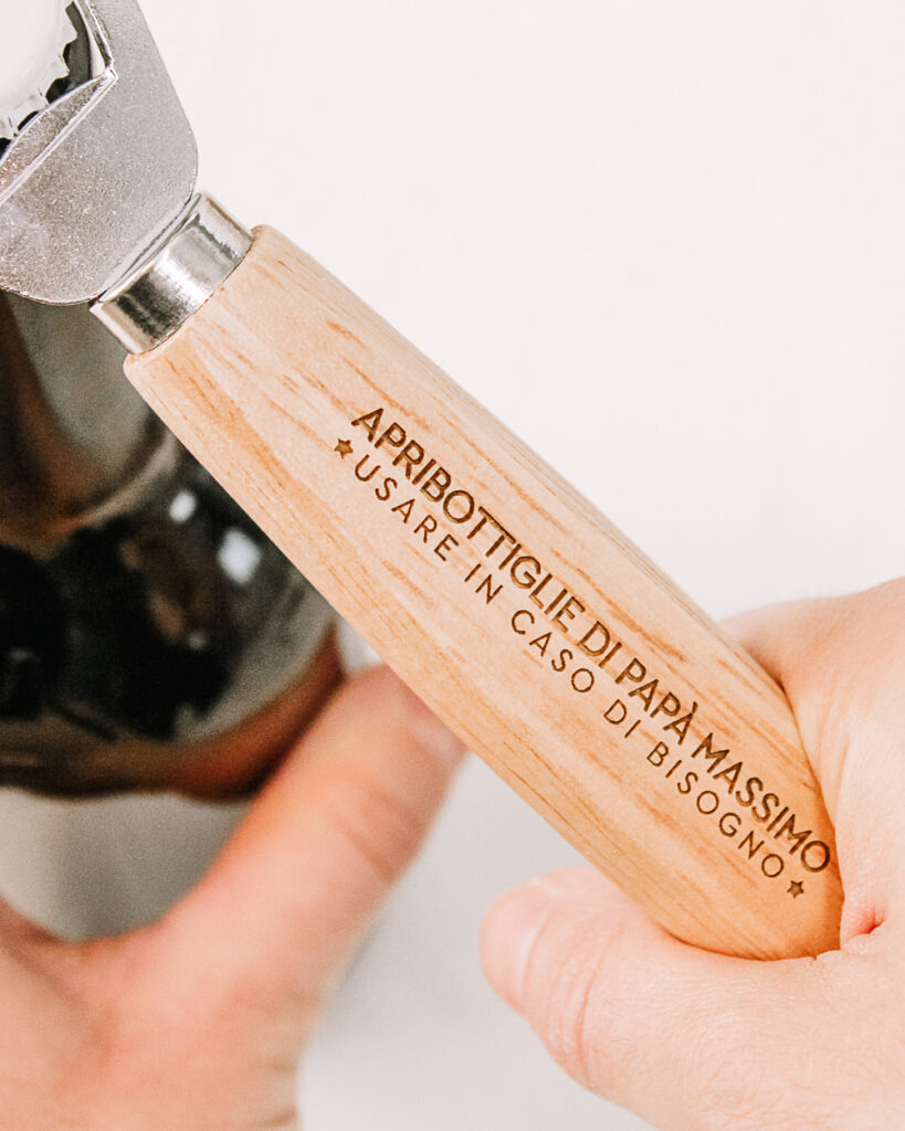 Apribottiglie In Legno Di Quercia Con Manico Tornito – Fatto A Mano In Germania, Oliato Con Olio Di Noce Alimentare - 4