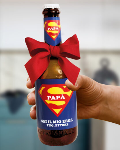 bottiglia-birra-personalizzata-superman-super-eroe-festa-del-papa