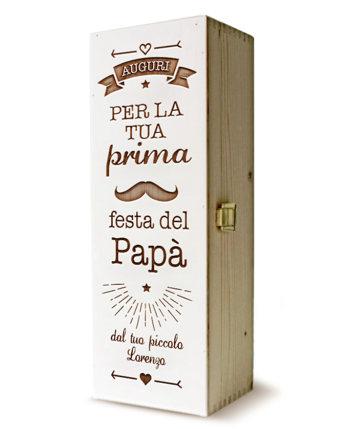 Calice Vino Personalizzato "Prima Festa Del Papà" 500ml - Idea Regalo Divertente Per Papà