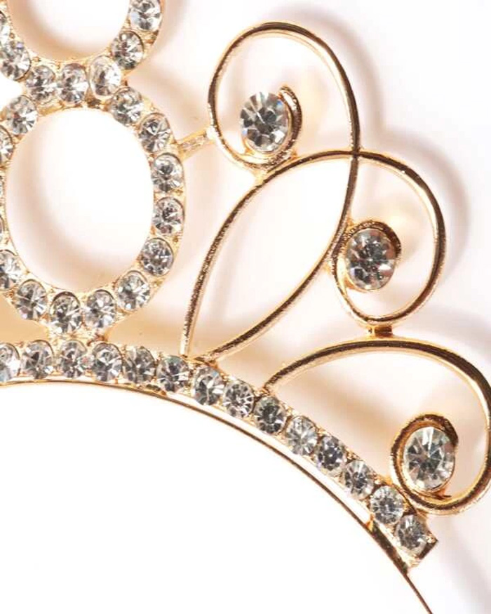 Cerchietto Decorativo 40° Compleanno Donna - Corona E Tiara Dorata Con Strass, Regalo Festa