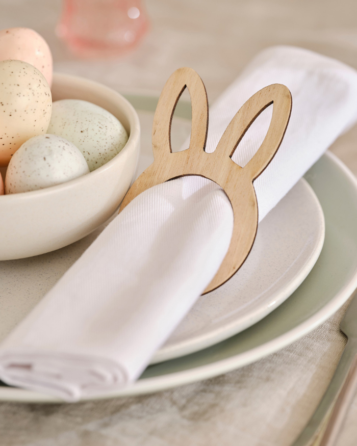 Coniglietto di Pasqua in legno porta uovo coniglio pasquale per