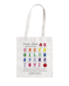 Sundee Borsa Tote In Tela Con Lettera Dell'Alfabeto - Unica E Alla Moda - Regalo Perfetto Per Donna, Per La Spesa, La Spiaggia, I Viaggi E L'Università