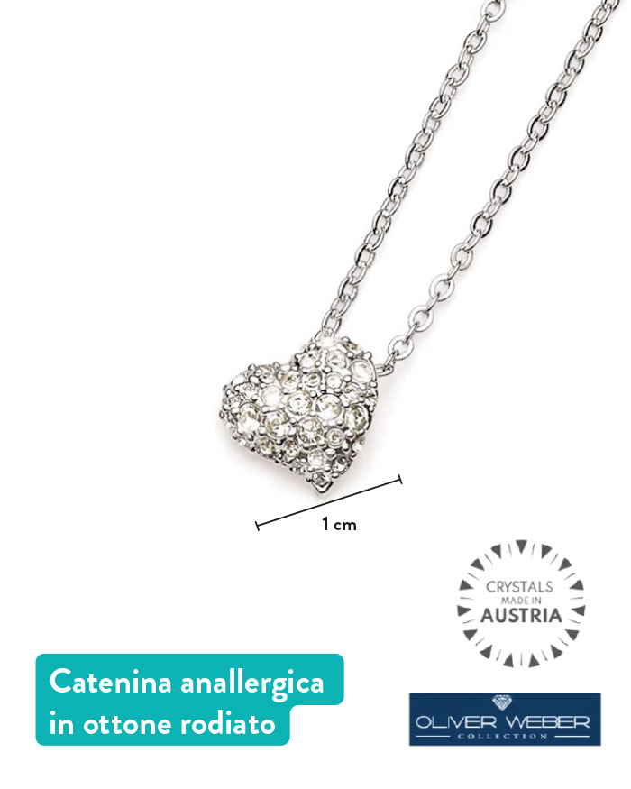 Gioiello in Cristallo Swarovski® Oliver Weber, Messaggio Personalizzato e  Decoro di Stelle - Idea Regalo Amica