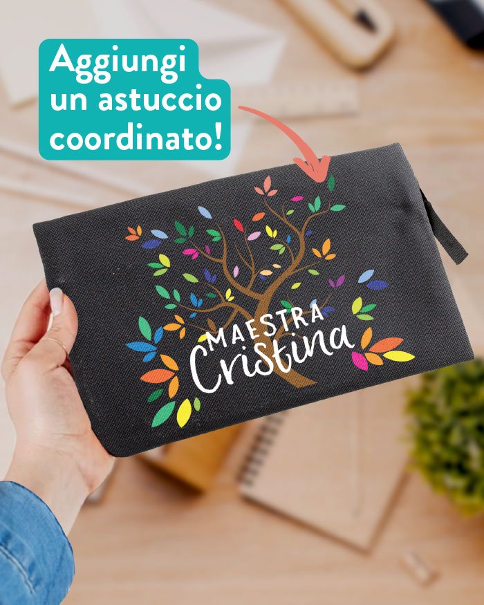 Borsa Shopper Personalizzabile per la Maestra con Albero e Nomi Alunni -  Idea Regalo Fine Anno Scolastico