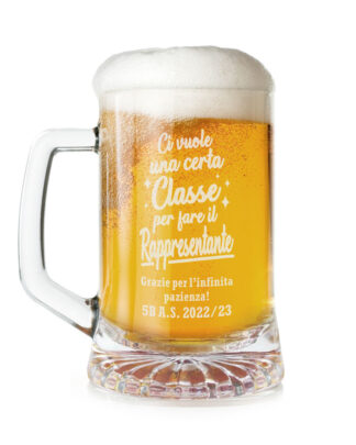 Boccale da Birra 38 cl PERSONALIZZABILE con nome Incisione Veliero – Idea regalo