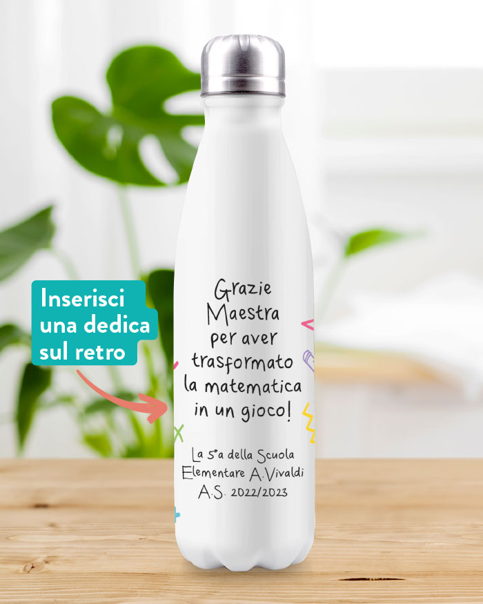 Bottiglia d'acqua in rame personalizzata, regalo di salute ayurvedica (900 ml) - Italia