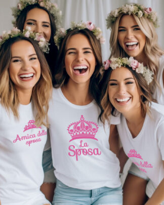 bulabadoo Maglietta Addio al Nubilato - Amiche della Sposa - Giù Le