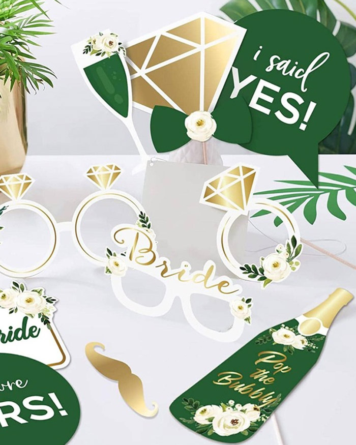 JEKUGOT Banner Addio Al Nubilato Oro Rosa | Scritta Bride To Be Con Anelli Di Diamanti | Decorazioni Feste