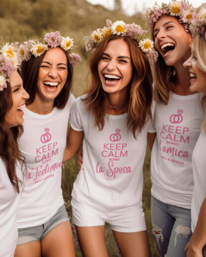 Magliette Addio al Nubilato Keep Calm Personalizzate Amiche Sposa