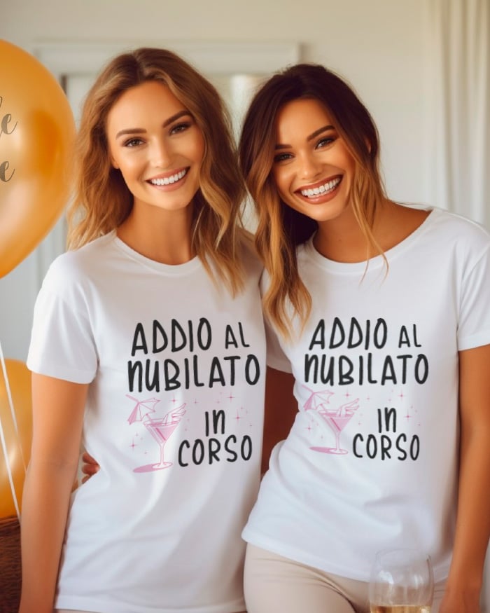 Set di 5 Magliette T-shirt Coordinate Addio al Nubilato in Corso
