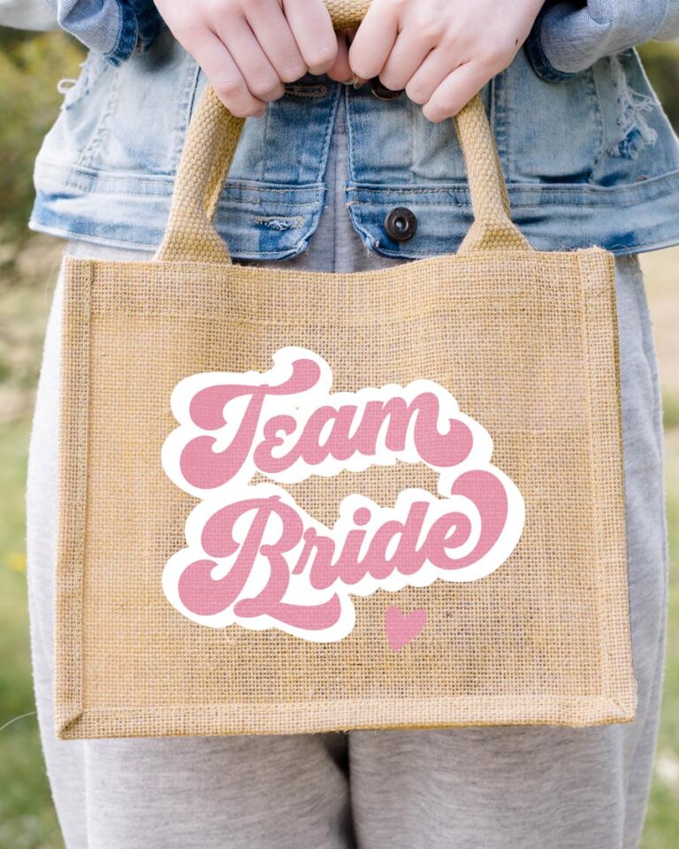 Set Sposa Weewooday - Borsa In Iuta E Occhiali A Cuore Bride To Be, Regalo Addio Al Nubilato - Foto 5